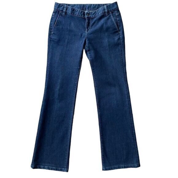 Ann Taylor Modern Fit Dark Denim Straight Leg Denim Jeans Women’s Size 6 Tall - Picture 1 of 11